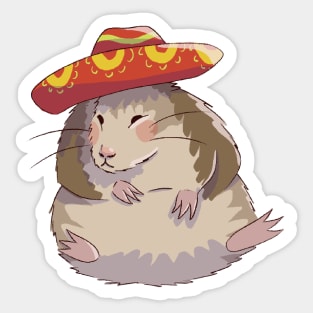 Fat rat with a hat Sticker